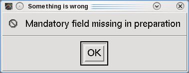 HPI Preparation Error
