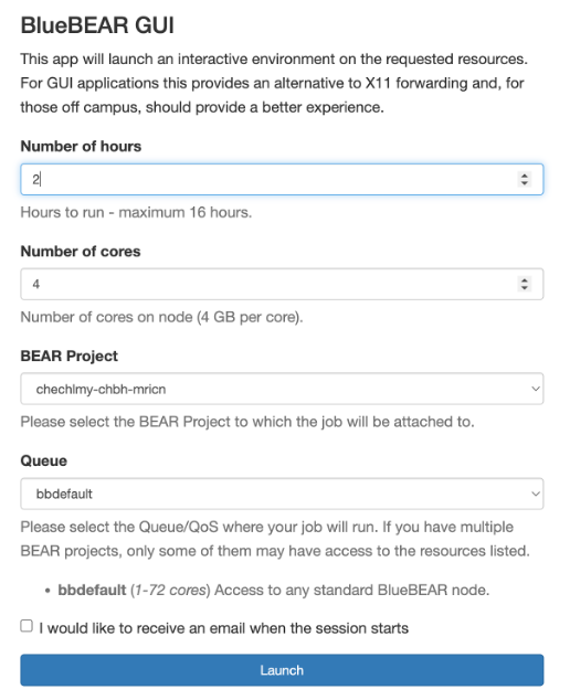 BEAR GUI Options