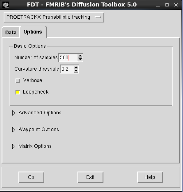 PROBTRACKX Options